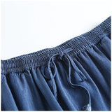 Women Skirt Summer Elastic Waist Skirt Women's Denim Skirt