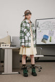 Unisex Jacket Fall Plaid Wool Coat Women's Clothing