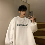 Men Hoodie Sweater Men's Long-Sleeved Autumn and Winter High Street Loose Coat Winter