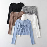 Women T-Shirt Top Women's Autumn and Winter Slim Fit Long-Sleeved T-shirt