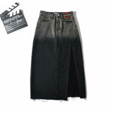 Women Skirt Ins Summer Denim Skirt Mid-Length Casual Skirt
