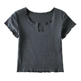 Women T-Shirt Retro Top T-shirt with Short Sleeves Women