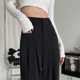 Palazzo Pants Suit Pants Women Spring and Summer High Waist Straight Casual Wide Leg Pants