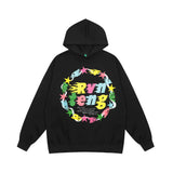 Men Hoodie Flame Letter XINGX Pullover Sweater Loose Casual Hooded Top