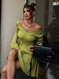Women Sweater Dress Dress Short Skirt Autumn and Winter Knitted Dress