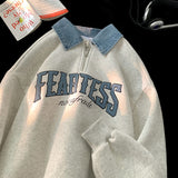 Men Hoodie Polo Collar Sweater Men's Winter Coat Autumn Winter Coat
