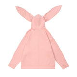 Men Hoodie Long Ears Hooded Cardigan Clothing Men's Loose Solid Color Casual