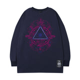 Men Long Sleeve Shirt Loose Long Sleeve T-shirt All-Matching Printed Casual
