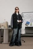 Unisex Jacket Fall Twill Washed Coat Women's Clothing