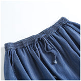 Women Skirt Summer Elastic Waist Skirt Women's Denim Skirt
