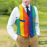 Men's Suits Vests Men's Oblique Casual Color Four Seasons Repair