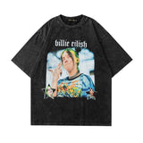Men T Shirt HipHop Fashion Brand Printing Half Sleeve Tvintage Short Sleeve T-shirt