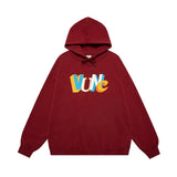 Men Hoodie Loose Letter Print Hooded Men Spring and Autumn Long Sleeve Top