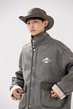 Unisex Sweater Winter Back Embroidered Lamb Wool Jacket