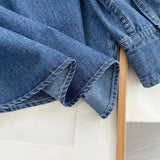 Women T-Shirt Women's Washed Denim Shirt Jacket Long Sleeve Retro