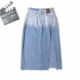 Women Skirt Ins Summer Denim Skirt Mid-Length Casual Skirt