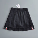 Women Skirt Preppy Style Retro High Waist Pantskirt