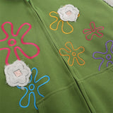 Men Hoodie XINGX Embroidered Hoodie Flocking Stitching Long Sleeve Zipper Coat Hoodie