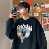 Men Hoodie round Neck Sweater Men's Autumn Top Spring and Autumn Coat
