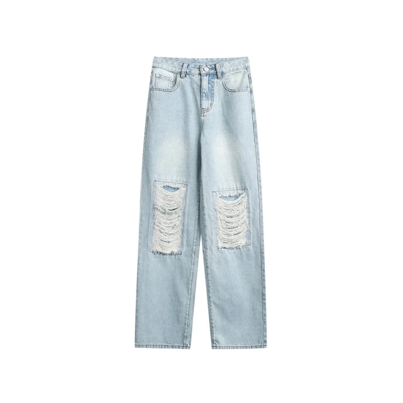Unisex Jeans Vintage Men's and Women's Loose Straight Jeans