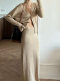 Women Sweater Dress Knitted Skirt Suit Female Autumn and Winter Sweater Skirt Dress
